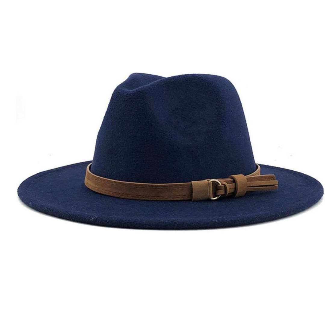 Brown Strap Fedora Hat