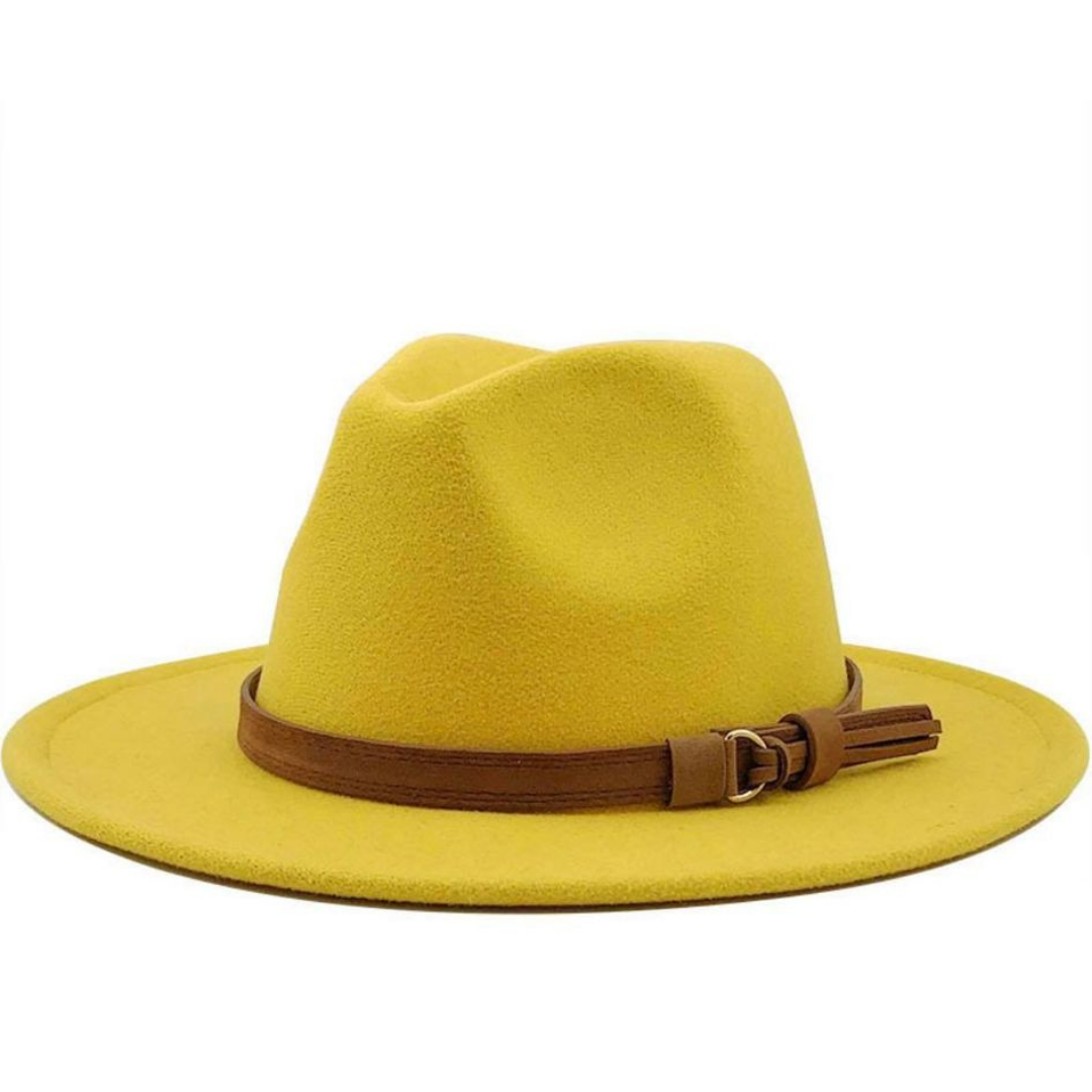 Brown Strap Fedora Hat