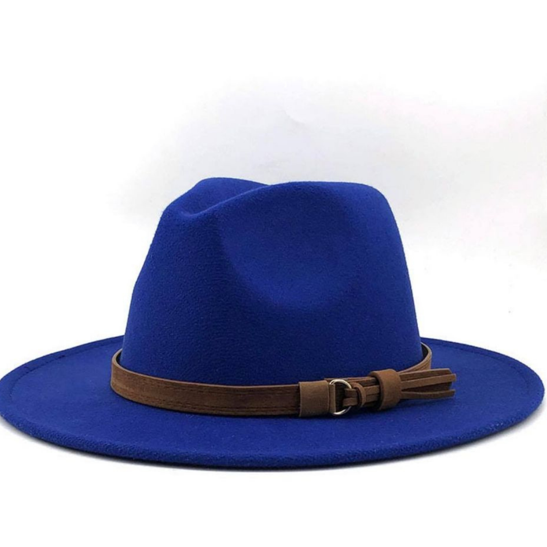 Brown Strap Fedora Hat