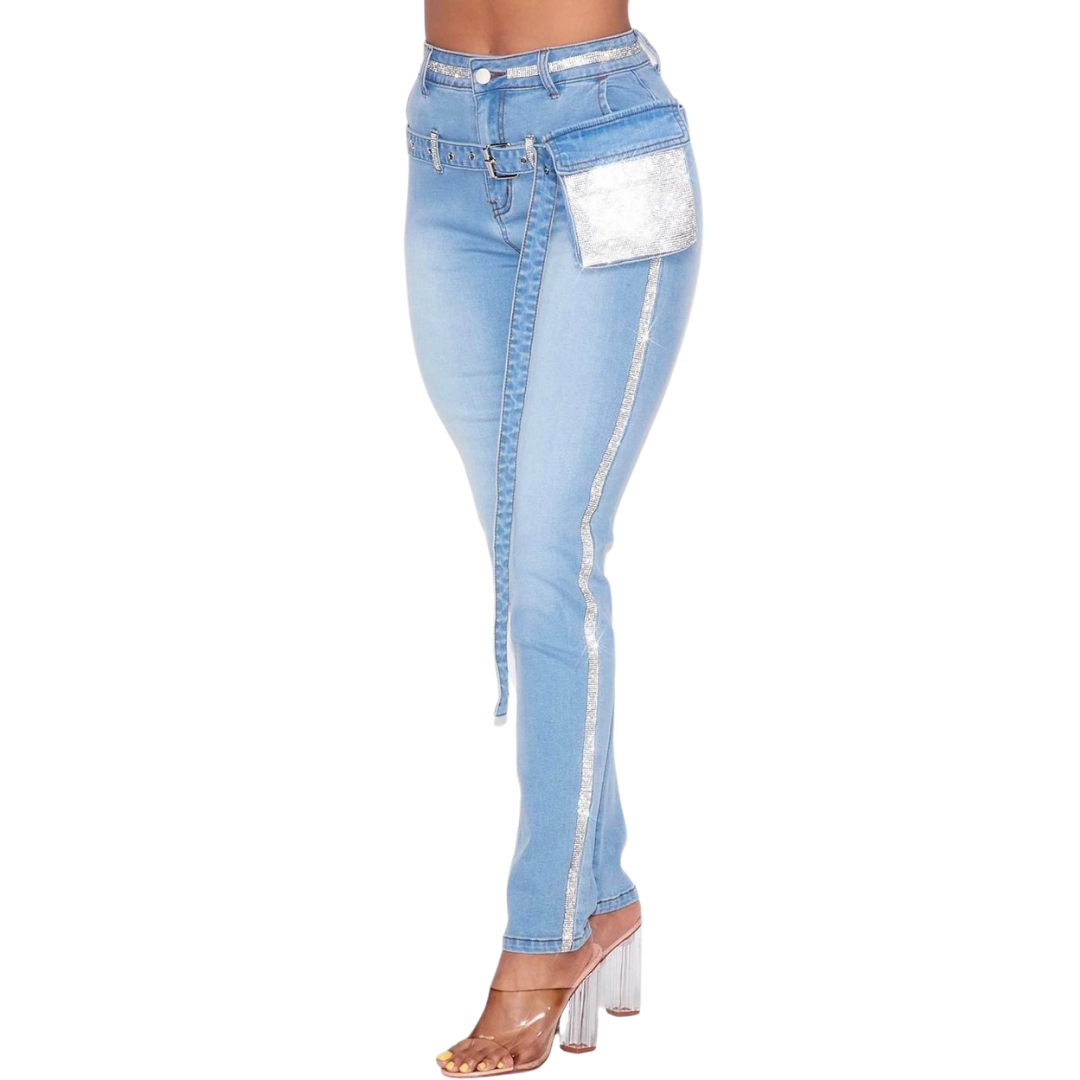 Bling Denim Pouch Jeans