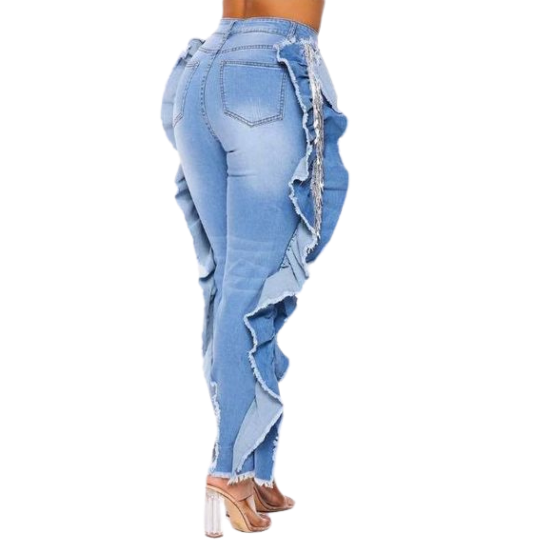 Don’t Ruffle My Feathers Denim Pants