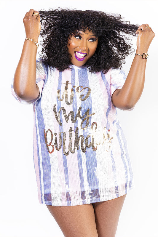 A Girls Fav Colors Birthday Shirt Dress