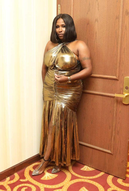 Gold Sleeveless Dress