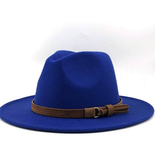 Brown Strap Fedora Hat