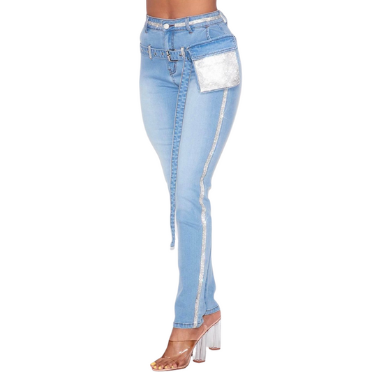 Bling Denim Pouch Jeans