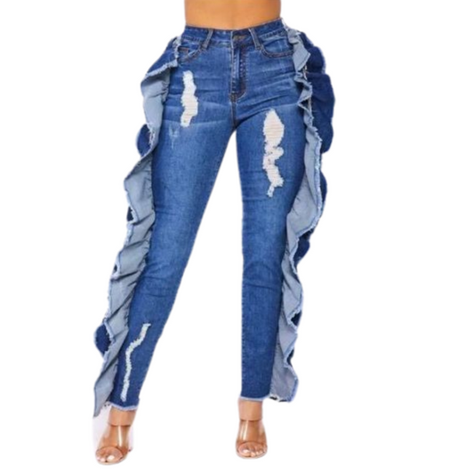 Don’t Ruffle My Feathers Denim Pants