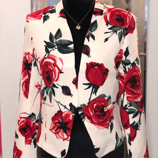 Rose Print White\Red\Hunter Green Blazer